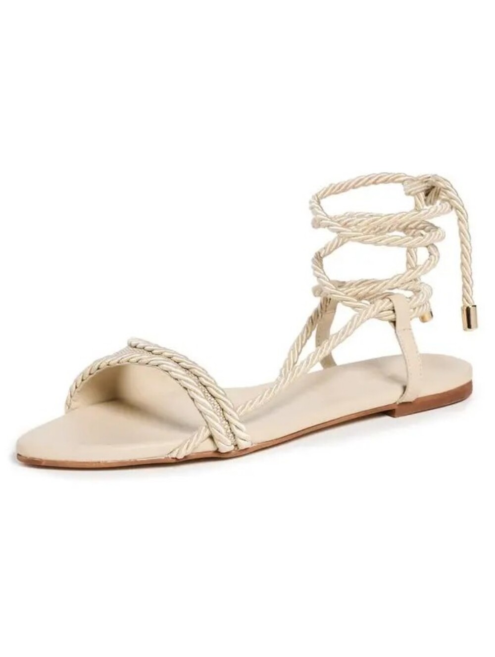 Anthropologie Kaanas Alenna Ankle Tie Sandals in Oat NEW NWT